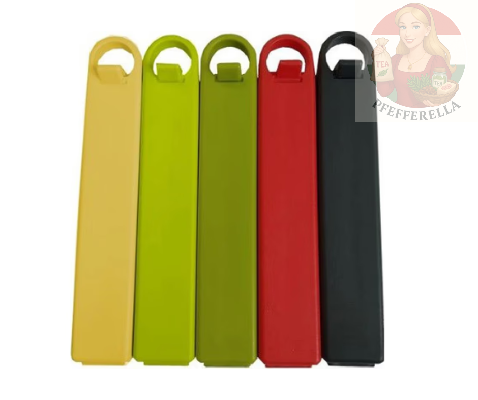 Beutelclips, bunt, 11 cm, Set mit 5 Stück