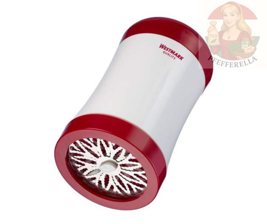 Mechanischer Kräuterschneider, rot, 75 × 75 × 134 mm